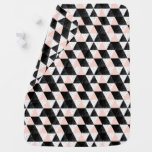 Hand Drawn Triangle Geometric Pattern Baby Blanket