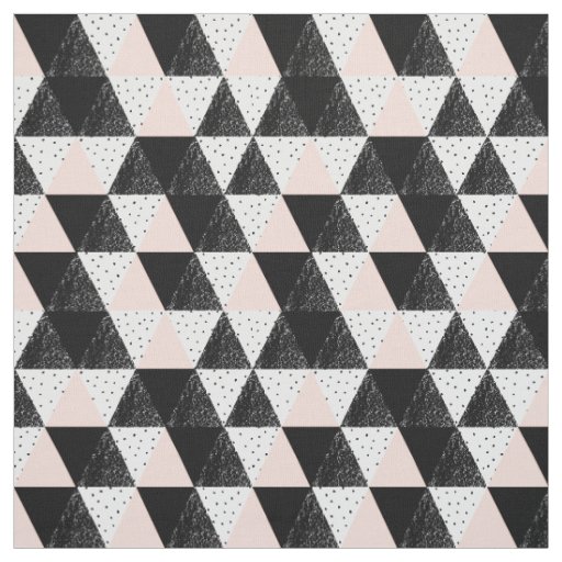 Hand Drawn Triangle Geometric Pattern Fabric