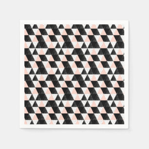 Hand Drawn Triangle Geometric Pattern Napkins