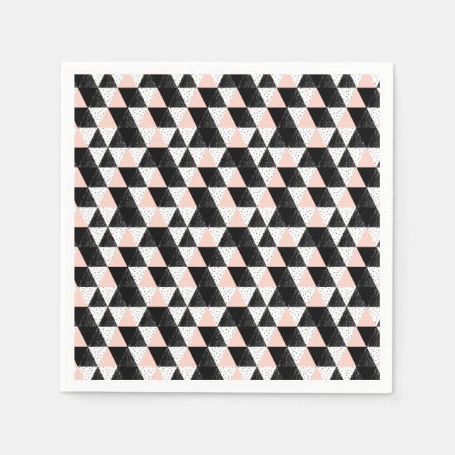 Hand Drawn Triangle Geometric Pattern Napkins (Front)