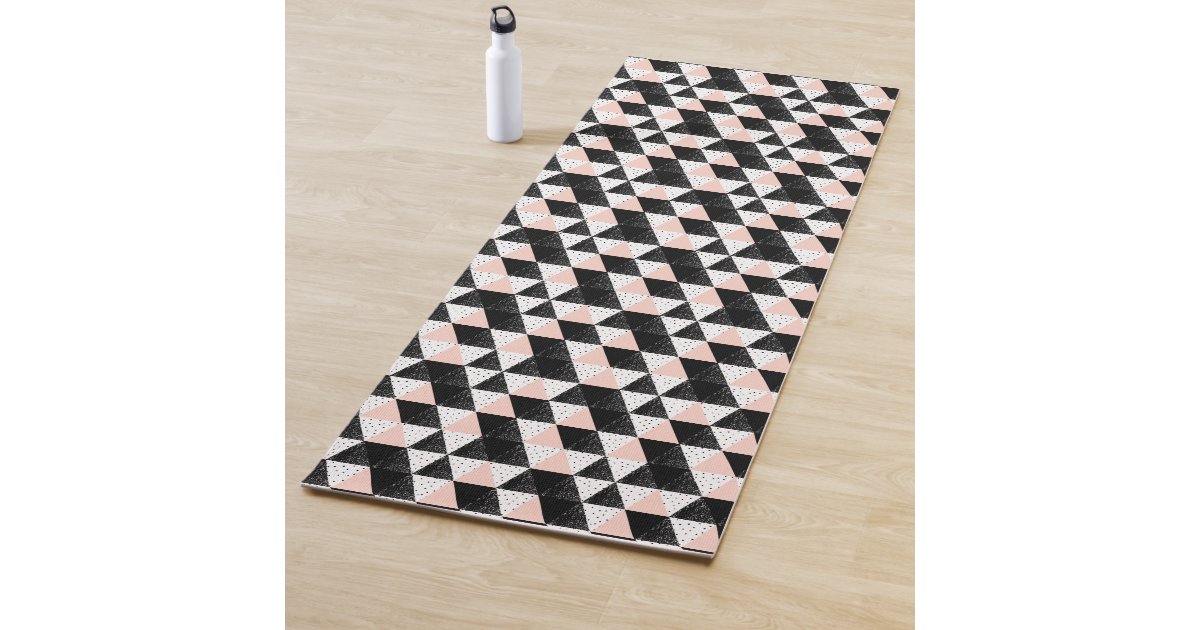 Hand Drawn Triangle Geometric Pattern Yoga Mat | Zazzle