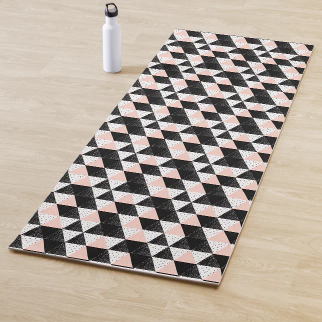Hand Drawn Triangle Geometric Pattern Yoga Mat | Zazzle