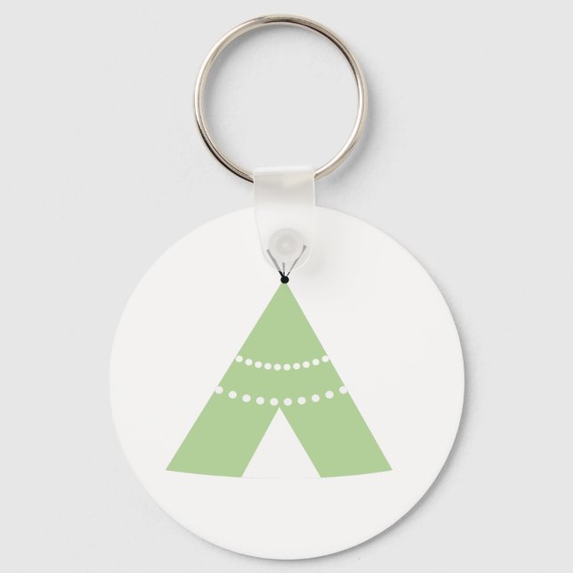 Hand-drawn tribal teepee. keychain (Front)