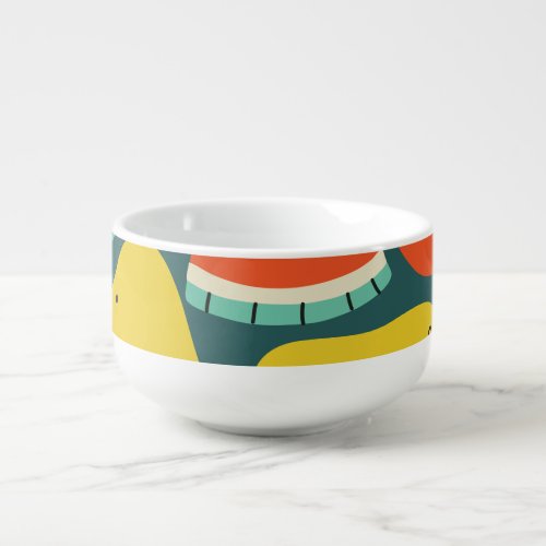 Hand Drawn Tropical Fruit Pattern Soup Mug