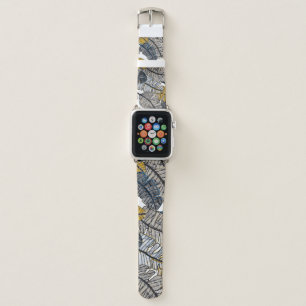 Hand Drawn: Tropical Leaves Apple Watch Band