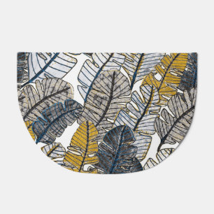 Hand Drawn: Tropical Leaves Doormat
