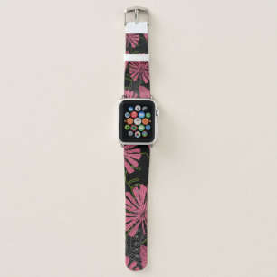 Hand drawn tropical leaves. Exotic plant. Tropical Apple Watch Band