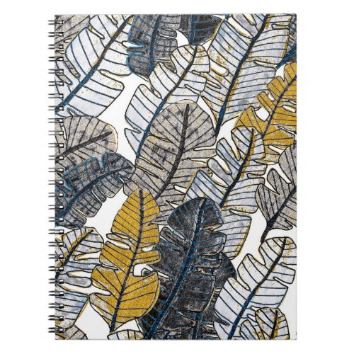 Hand Drawn Tropical Leaves Notebook