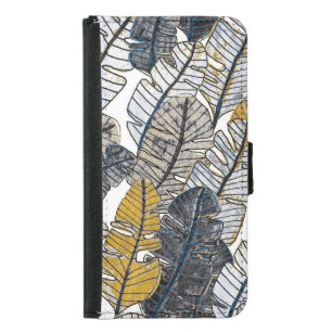 Hand Drawn: Tropical Leaves Samsung Galaxy S5 Wallet Case