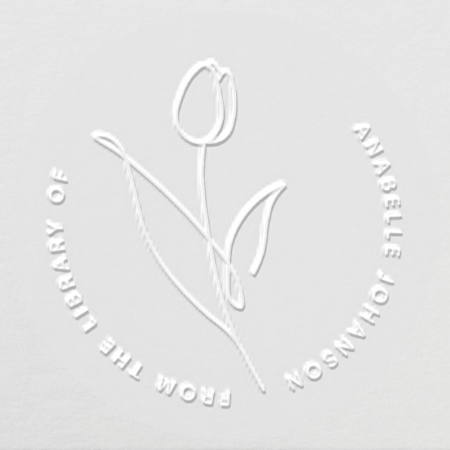 Hand-drawn Tulip Flower From The Library Of Book Embosser (Design)