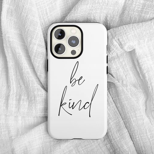 Hand Drawn Typography Be Kind Quote iPhone XR Case
