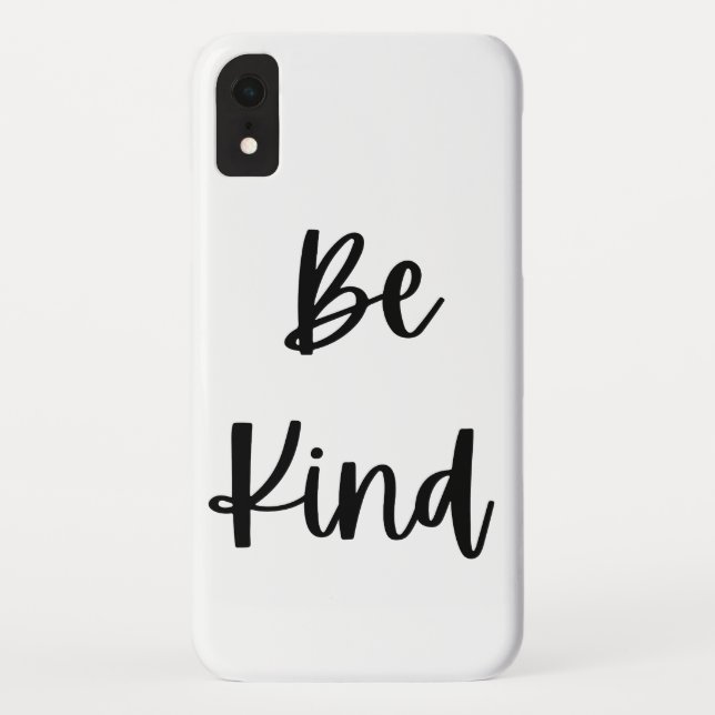 Hand Drawn Typography Be Kind Quote iPhone Case (Back)