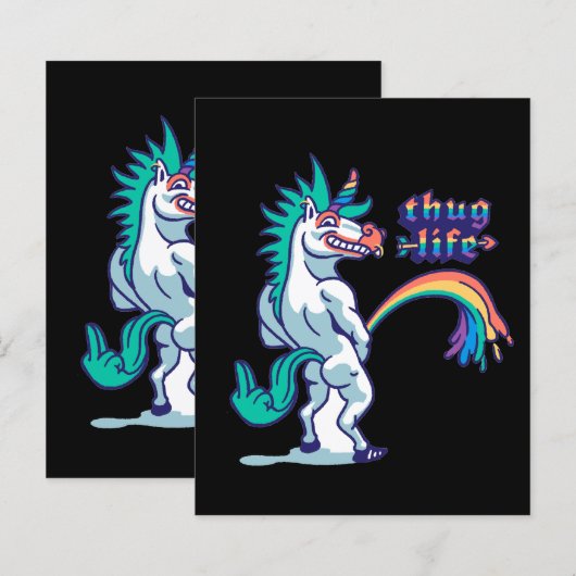 hand drawn unicorn peeing (Front/Back)