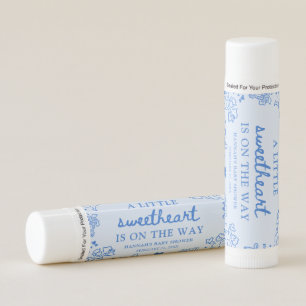 Hand Drawn Valentine Little Sweetheart Baby Shower Lip Balm