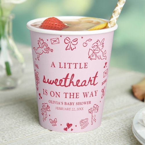 Hand Drawn Valentine Little Sweetheart Baby Shower