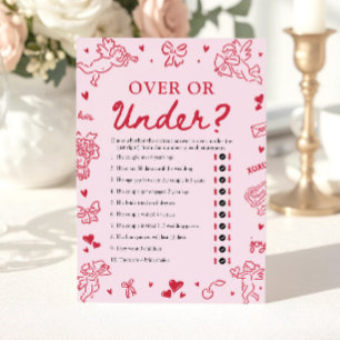 Hand Drawn Valentine Over Or Under Bridal Shower  Invitation