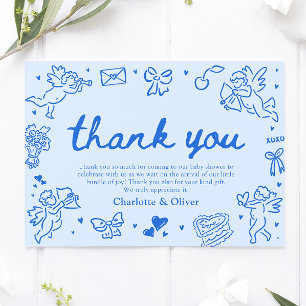 Hand Drawn Valentine Sweetheart Thank you card