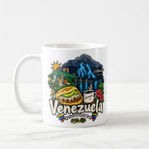 Hand Drawn Venezuela Travel Art Landmark