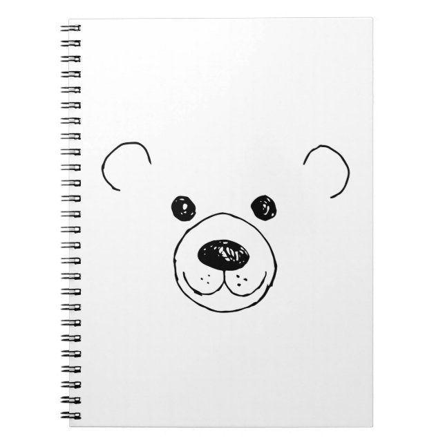 Hand Drawn Very Cute bear The Cutest Bear Art Notebook (Front)