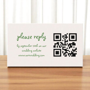 Hand Drawn Vintage French Green Whimsical Wedding  Enclosure Card