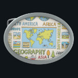 Hand Drawn Vintage Geography Illustration Belt Buckle<br><div class="desc">Geography. Hand drawn. Vintage illustration.
Geography hand-drawn,  making learning an adventure. Explore the world with joy.
Hand-drawn geography entices curious minds in vintage style.
geography,  world,  drawn,  hand drawn,  school,  lesson,  city,  global,  fun,  subject,  australia,  volcano,  asia,  earth,  education,  science,  mantle,  village,  class,  continents</div>