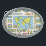 Hand Drawn Vintage Geography Illustration Belt Buckle<br><div class="desc">Geography. Hand drawn. Vintage illustration.
Geography hand-drawn, making learning an adventure. Explore the world with joy.
Hand-drawn geography entices curious minds in vintage style.
geography, world, drawn, hand drawn, school, lesson, city, global, fun, subject, australia, volcano, asia, earth, education, science, mantle, village, class, continents</div>