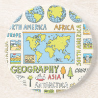 Hand Drawn Vintage Geography Illustration