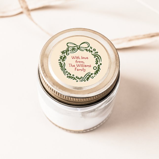 Hand-Drawn Vintage-Inspired Christmas Gift Sticker (Creator Uploaded)