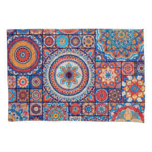 Hand-Drawn Vintage: Islamic Decorative Elements Pillow Case
