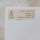 Hand-Drawn Vintage Merry Christmas Return Address Label<br><div class="desc">Celebrate the holidays with our hand-drawn vintage merry christmas return address label, featuring a festive green christmas tree topped with a red bow. Our simple design brings whimsical seasonal cheer and nostalgic warmth, adding some holiday spirit to your greetings. Please reach out with any questions about the design; we are...</div>