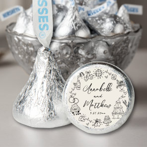 Hand Drawn Vintage Wedding Hershey®'s Kisses®