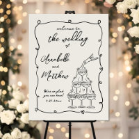 Hand Drawn Vintage Wedding Welcome Sign