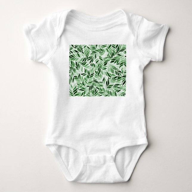 Hand-Drawn Watercolor Abstract Seamless Pattern Baby Bodysuit (Front)