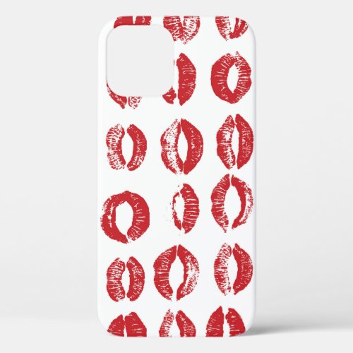 Hand_drawn watercolor lips set iPhone 12 case