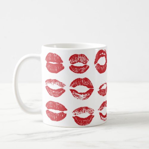 Hand_drawn watercolor lips set coffee mug