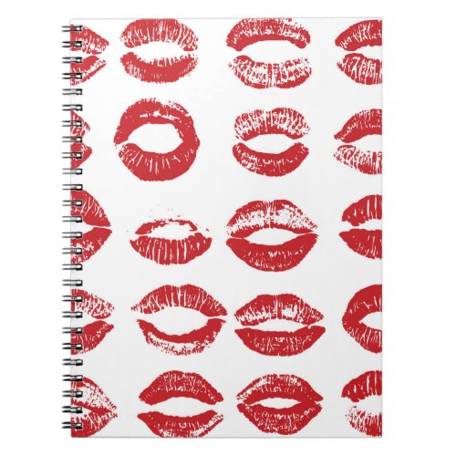 Hand_drawn watercolor lips set notebook