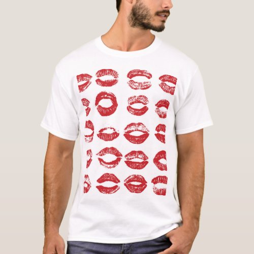 Hand_drawn watercolor lips set T_Shirt