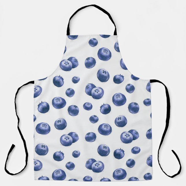 Hand drawn watercolor seamless repeated pattern wi apron (Front)