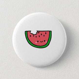 Hand Drawn Watermelon Cartoon Illustration Button