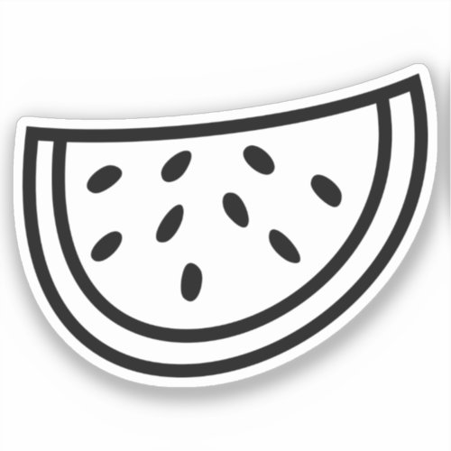 Hand Drawn Watermelon Custom_Cut Vinyl Sticker