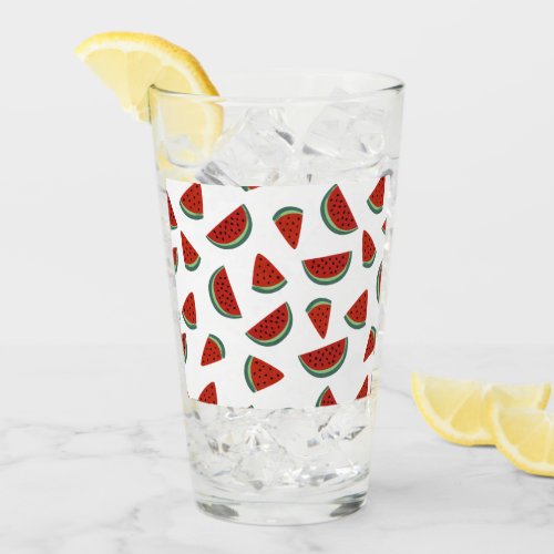 Hand Drawn Watermelon Pattern Glass