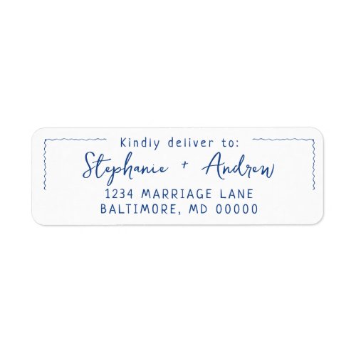 Hand Drawn Wavy Border RSVP Response Mailing Label