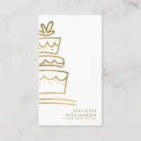 Wedding Cake Glitter Drip Rose Gold Bakery Business Card