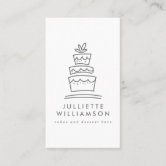 Wedding Cake Glitter Drip Rose Gold Bakery Business Card