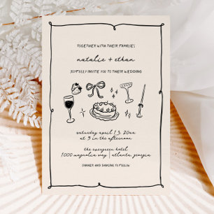 Hand Drawn Wedding Invitation