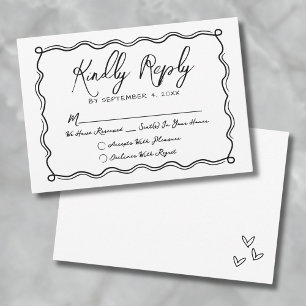 Hand Drawn Wedding RSVP Card