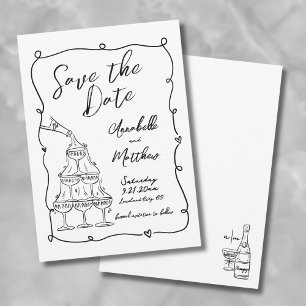 Hand Drawn Wedding Save The Date