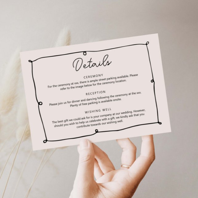 Hand Drawn Whimsical Border Details Enclosure Card (Creator Uploaded)