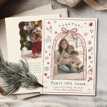 Hand Drawn Whimsical Christmas Bow Doodle Photo Holiday Card<br><div class="desc">Share holiday cheer with this cute hand-drawn red and green bow photo card! A unique,  whimsical design that’s sweet,  festive,  and perfect for spreading love this season.</div>