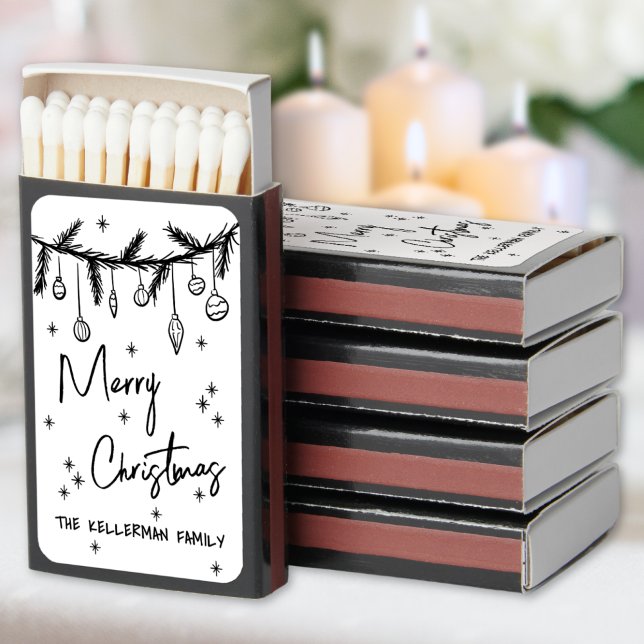 Hand Drawn Whimsical Christmas Matchboxes (Hand Drawn Whimsical Christmas Matchboxes)